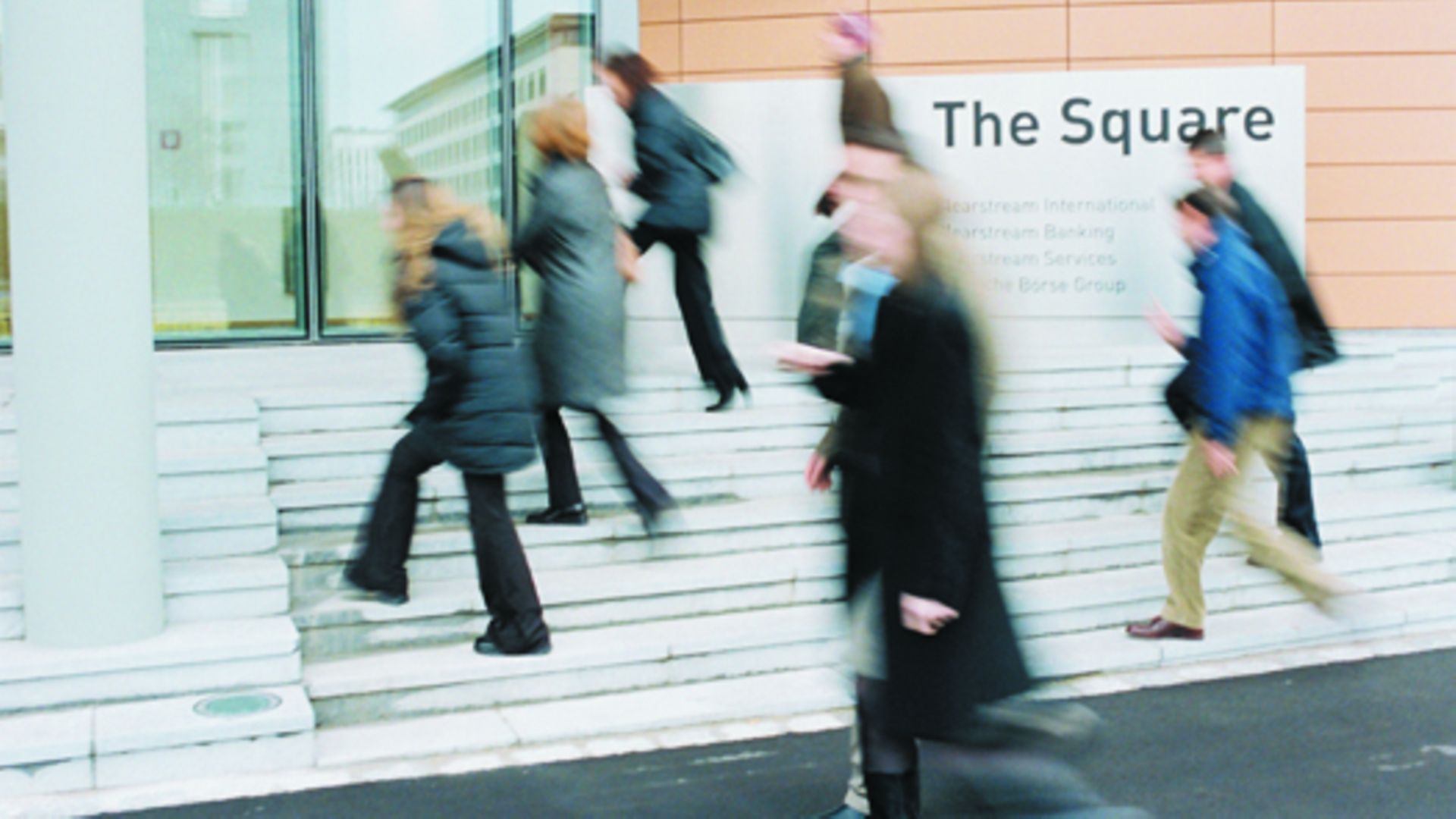 People entering the building